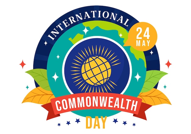 벡터 코먼웰스 데이 터 일러스트레이션 (commonwealth day vector illustration of helps guide activities by commonwealths organizations)