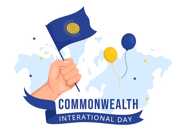 Commonwealths Organizations의 활동을 안내하는 데 도움이 되는 Commonwealth of Nations Day 일러스트레이션