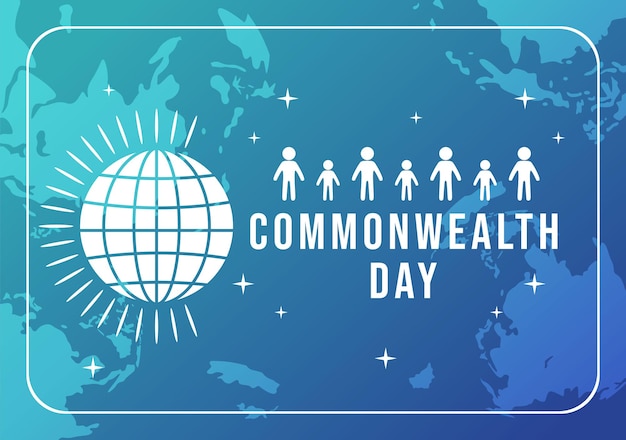 Commonwealth of Nations Day Illustratie met Helps Guide-activiteiten door Commonwealths-organisaties