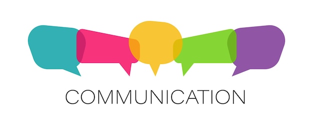 Communicatie concept icoon Tekstballonnen collectie Chatten messaging concept Online