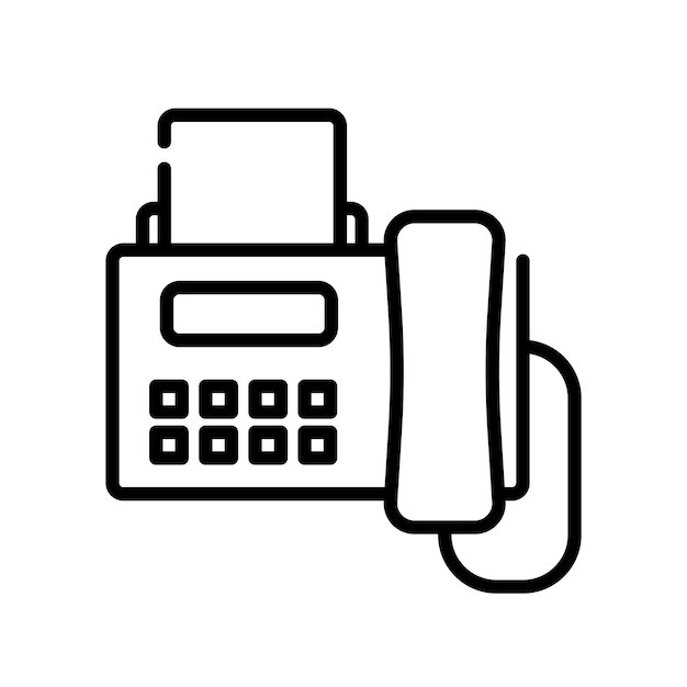 Vector communicatie fax teken symbool vector