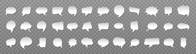 communication bubbles in paper style.