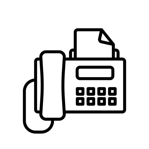 Vector communication fax sign symbol vector