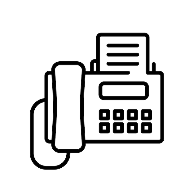 Vector communication fax sign symbol vector