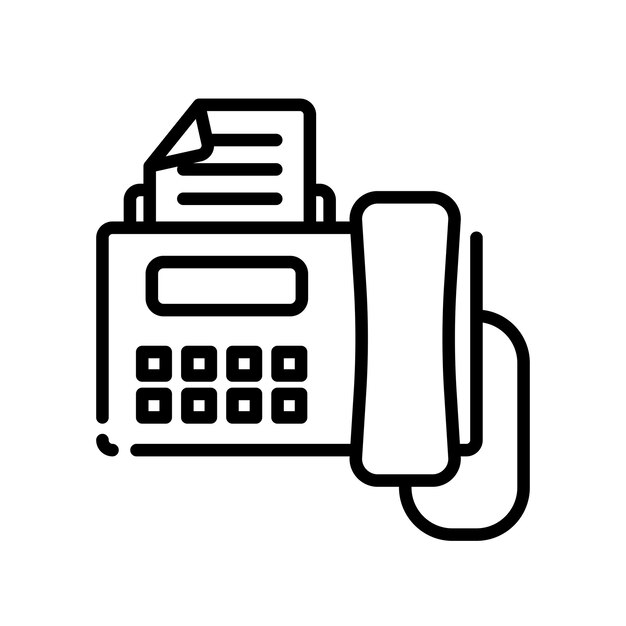 Vector communication fax sign symbol vector