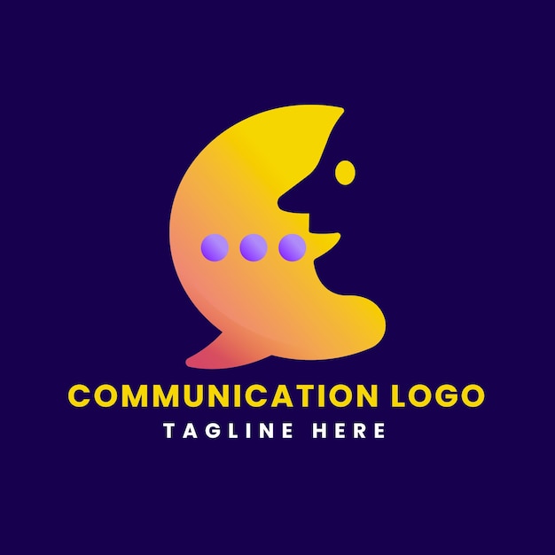 Vector communication logo template design