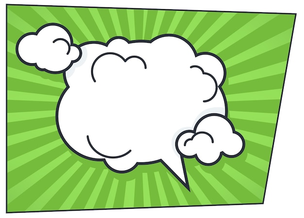 Communication or thought bubble in comic book style. comment of personage or idea of character. talking and thinking, dialog or chatting box. pop art note, expression vector in flat illustration