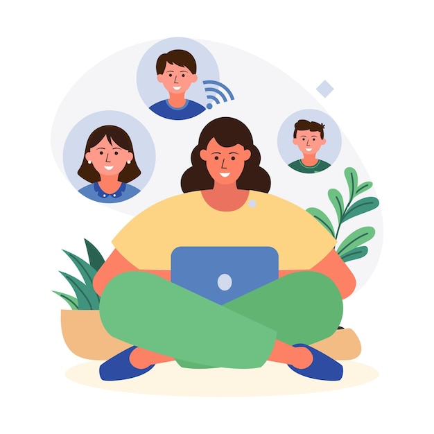 communication through laptop