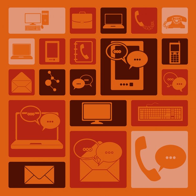 Vector communications icons