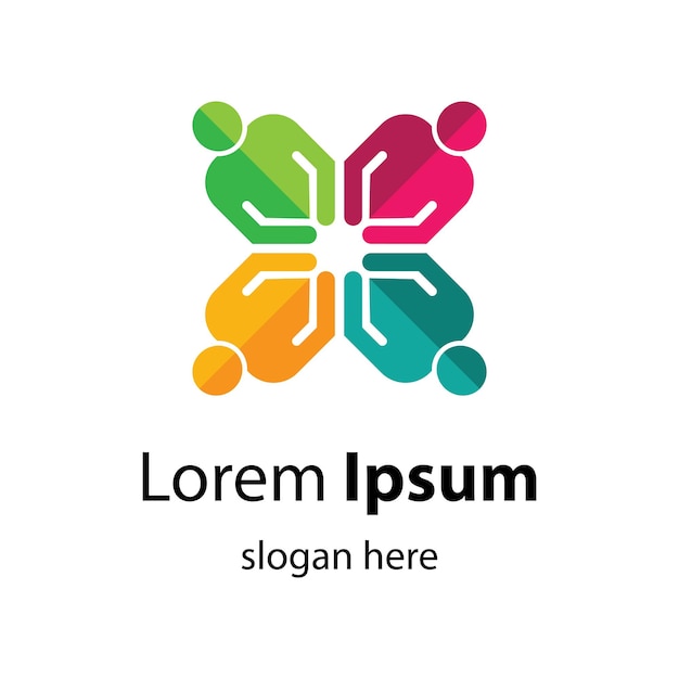 Progettazione di immagini del logo per la cura della comunità