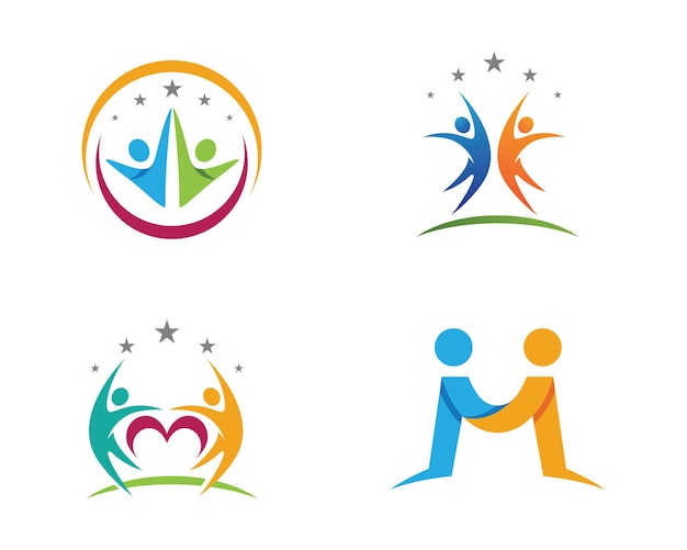 Community care logo template vector iconx9