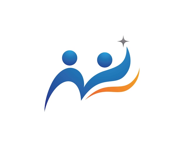 コミュニティ ケアのロゴのテンプレート ベクトル iconx9