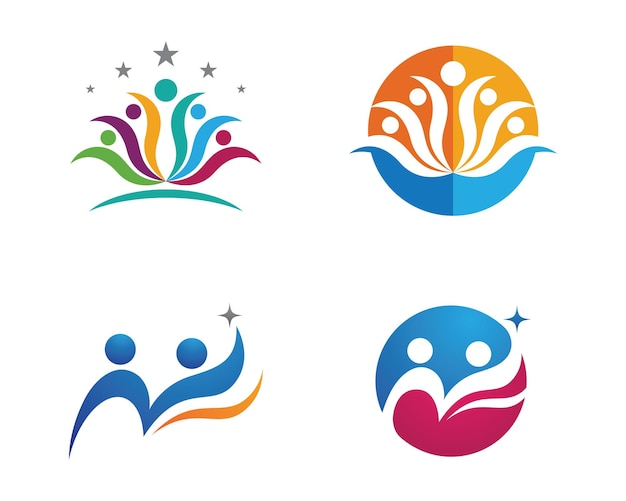 Вектор шаблона логотипа общественной помощи iconx9