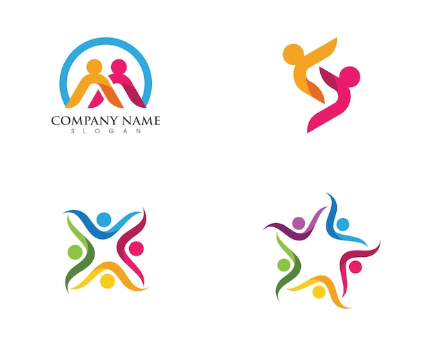 Vector community care logo template