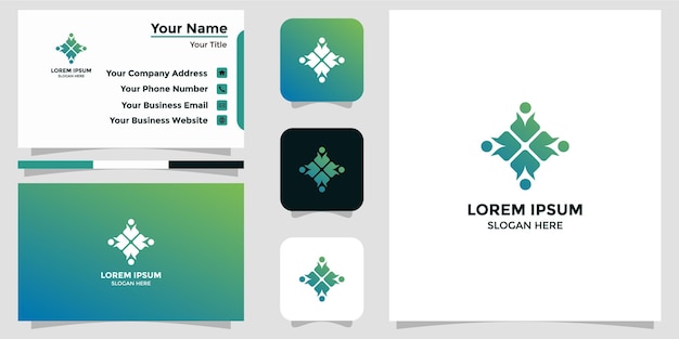 Вектор Логотип и визитная карточка сообщества