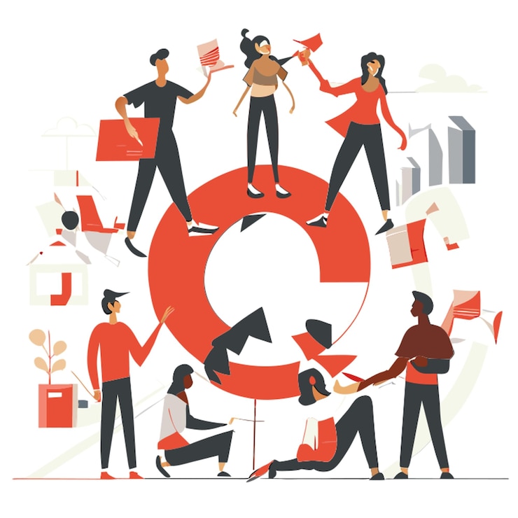 Vector community empowerment strengthening bonds vector illustration flat 2