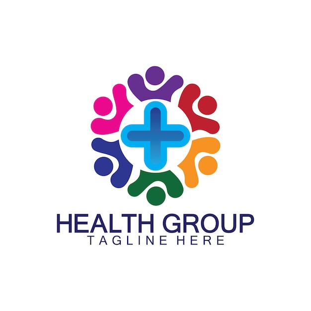 Community Health People Care Logo Concept teken pictogram symbool Design Vector Illustratie logo sjabloon