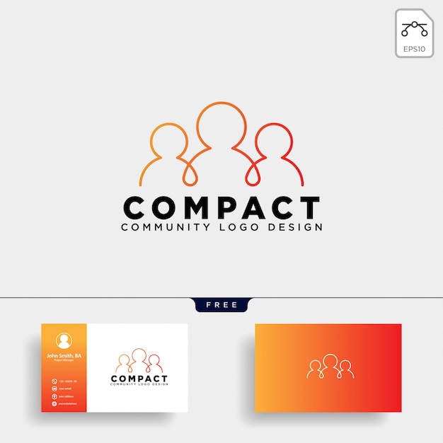 Community human logo template