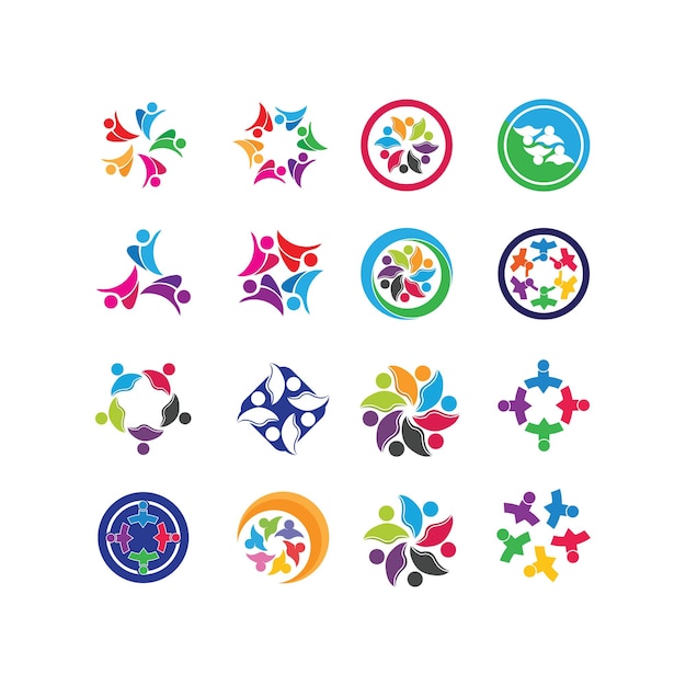 ベクトル コミュニティのロゴとシンボルベクトル