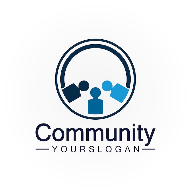 Community Logo Design Template for Teams or Groupsnetwork and social icon design