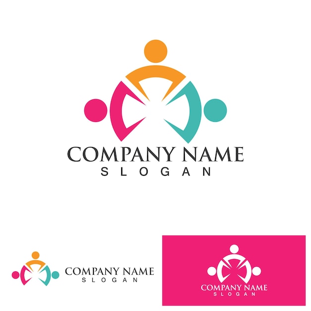 Community Logo Design Template for Teams or Groupsnetwork and social icon design