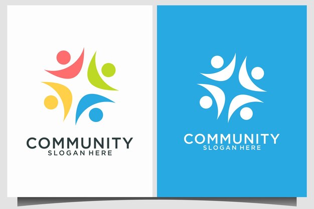 Vector community logo design vector template