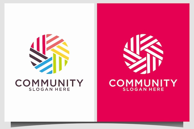 Vector community logo design vector