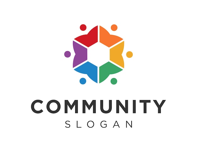 Vettore design logo comunitario