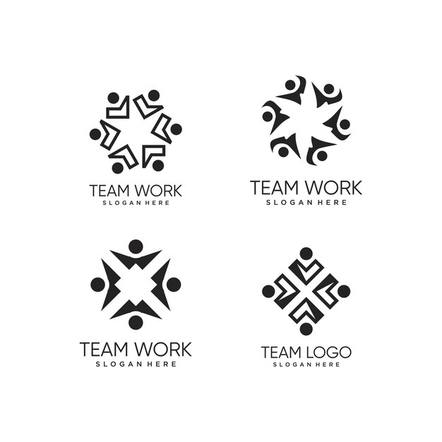 Vector community logo element design with creative idea