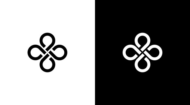 Community logo vector monogram black and white icon illustration style Designs templates