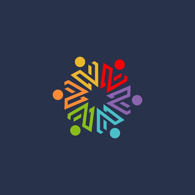 Community logo vector with modern idea concept