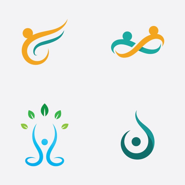 Rete comunitaria e modello di progettazione dell'icona del logo della salute sociale