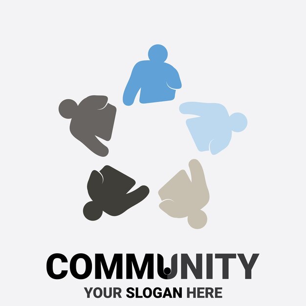 Vector community network and social icon