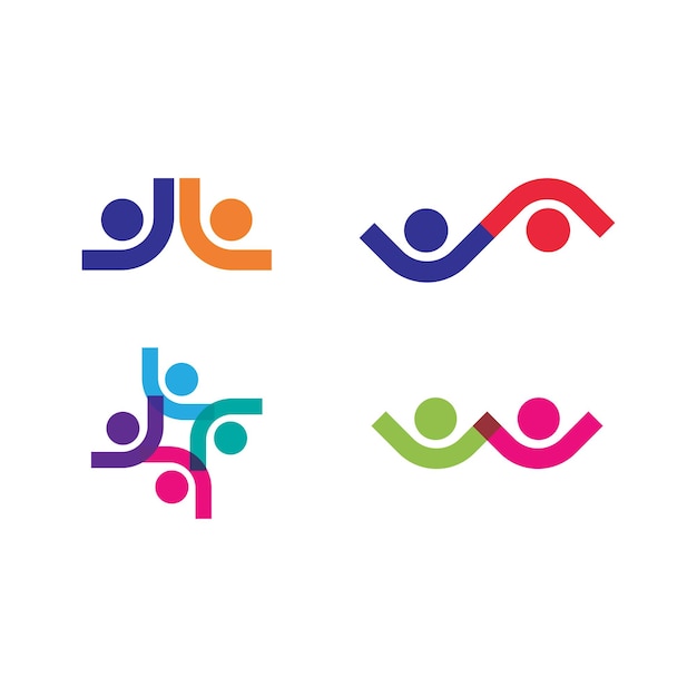 Сеть сообщества и дизайн социального логотипа