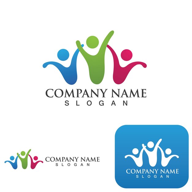 Community people group logo network and social icon