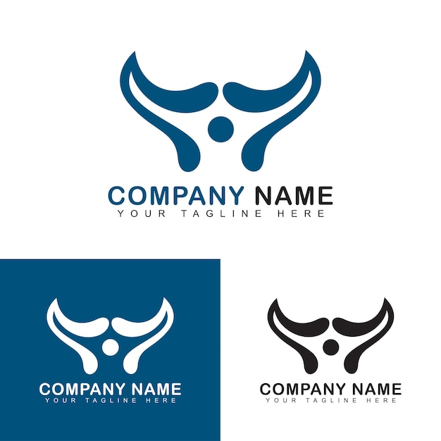 Vector community people logo abstract design template