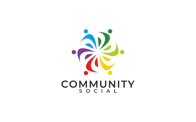 Progettazione del logo non profit sociale della comunità