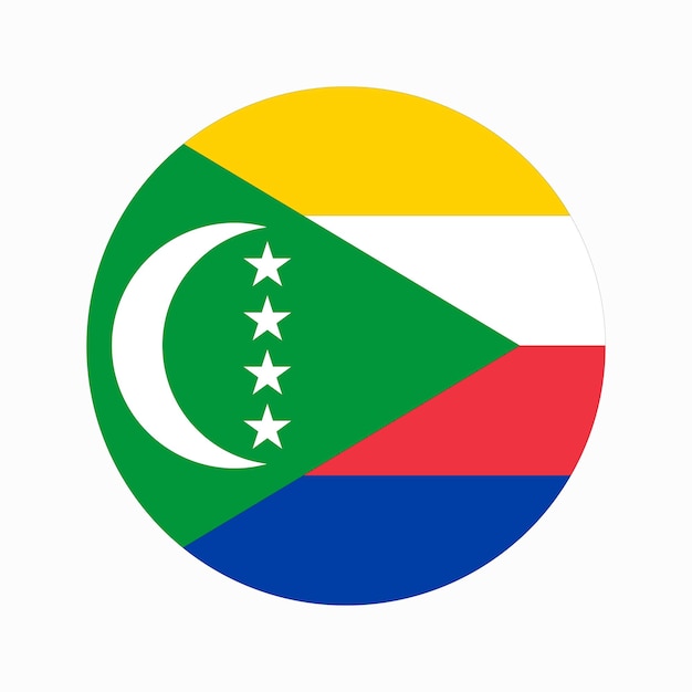 Comoren vlag eenvoudige illustratie voor onafhankelijkheidsdag of verkiezing