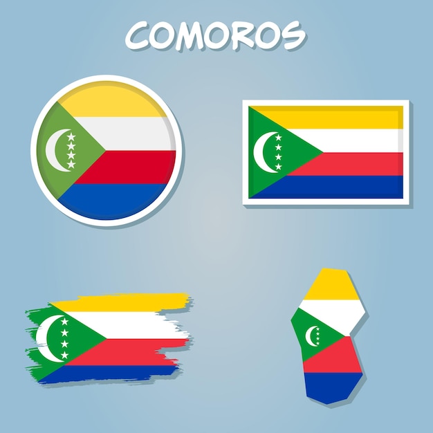 Comoros flag union of the Comoros national banner and patriotic symbol