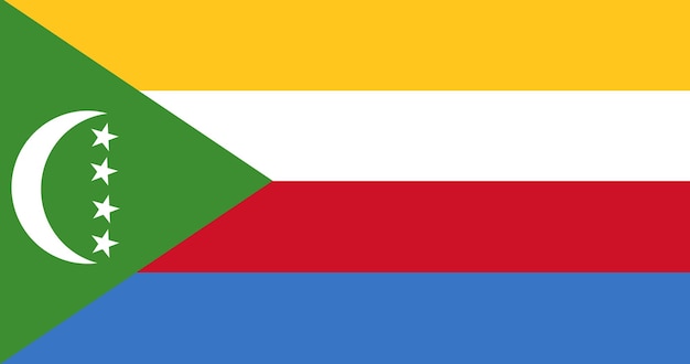 Vector comoros flag in vector