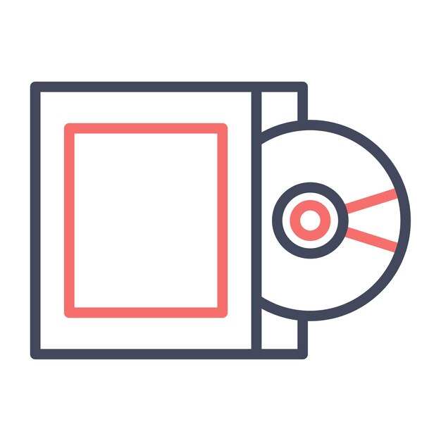 Compact Disk Vector Illustratie Stijl