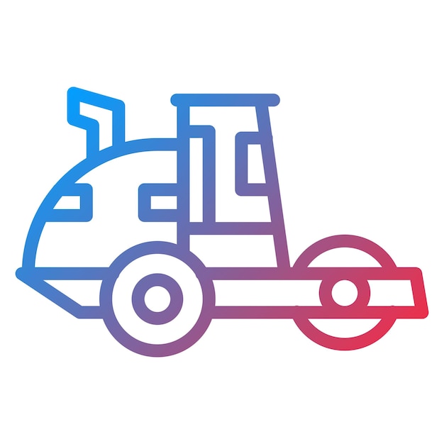 Compaction roller icon vector image can be used for construction vehicles