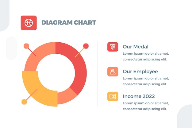 Vector company achievement infographic with diagram