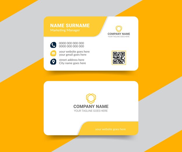 Company agency business card template