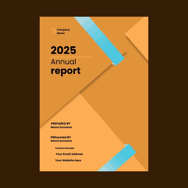 Vector company annual report brochure flyer design vector template