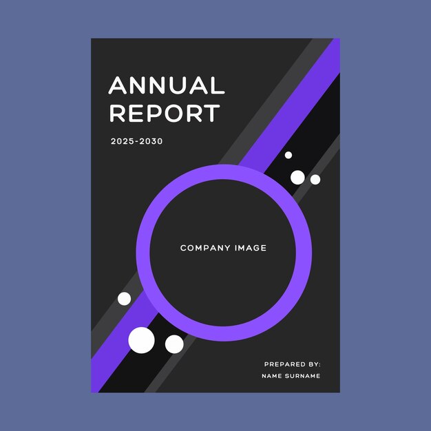 Vector company annual report brochure flyer design vector template