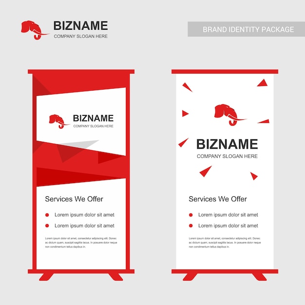 Company Bill board design with elephant logo vector