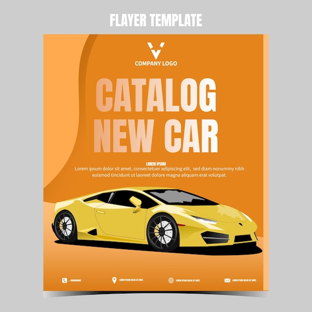 Vector company book cover design template in a4 brochures annual reports magazines posters vector car