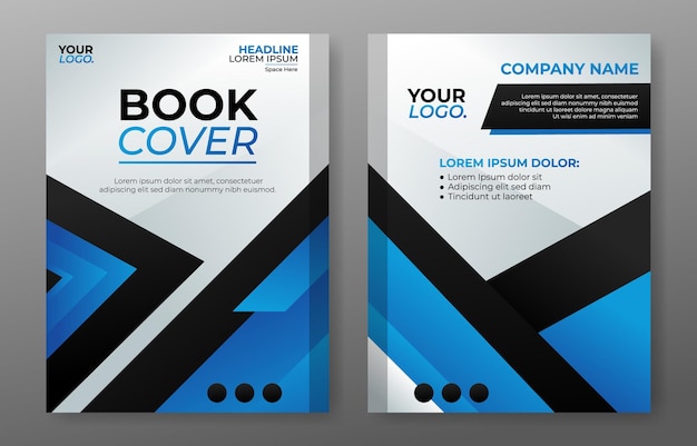 Vector company book cover professional template
