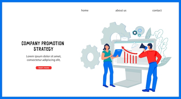 Company or brand promotion digital marketing website banner template